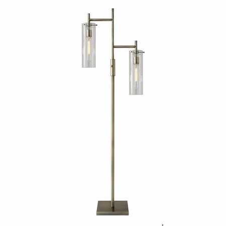 HOMEROOTS Brass Metal Floor Lamp19 x 10 x 64.25 in. 372645